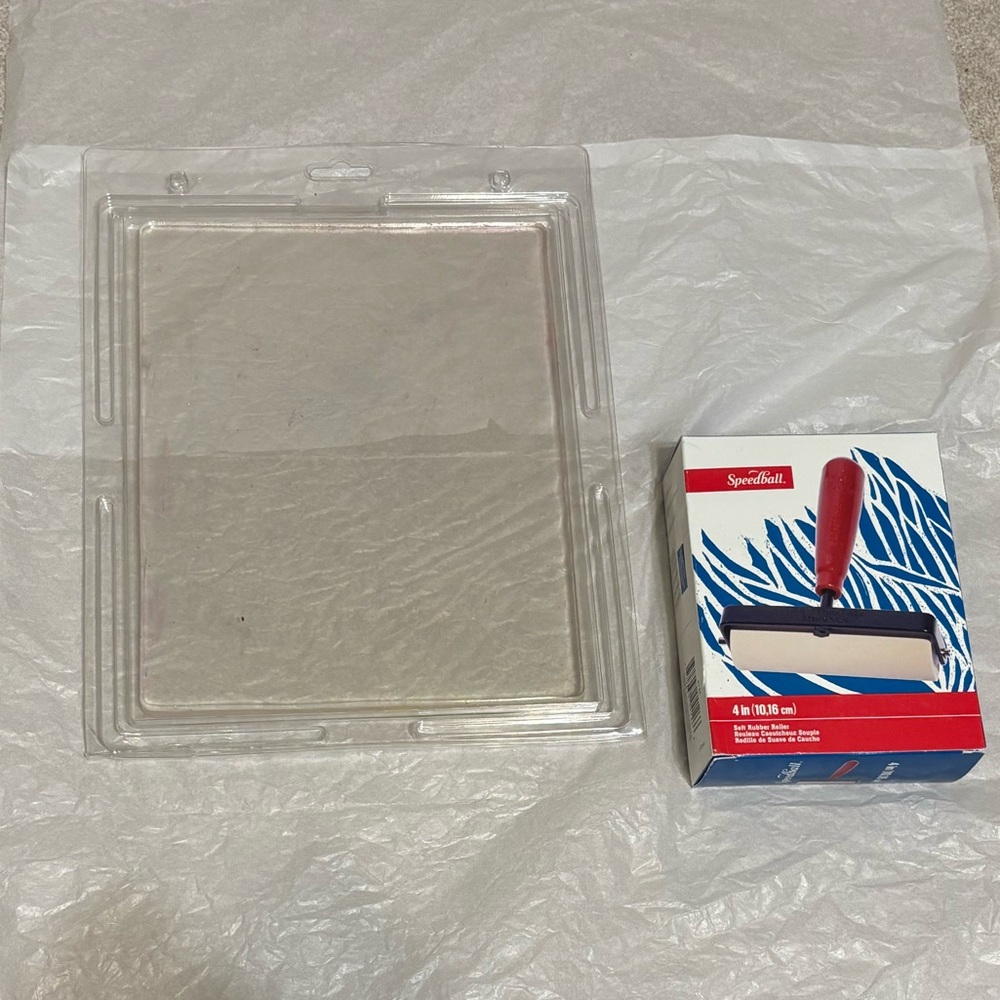 Gelli Arts Printing Plate & Speedball Brayer